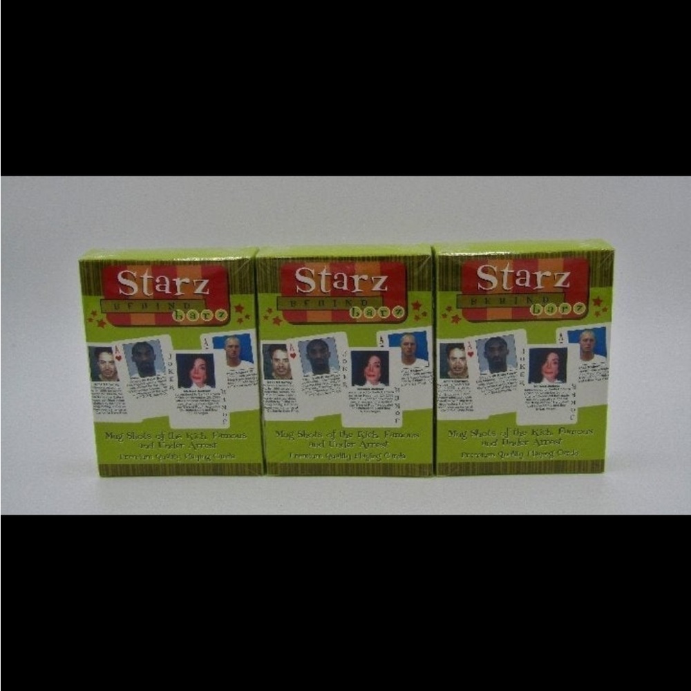 STARS BEHIND BARS PLAYING CARDS NEW LOT of 3 packs